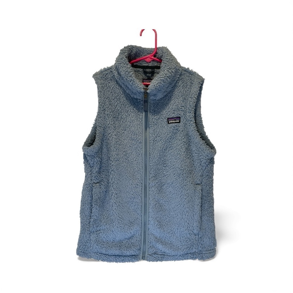 Patagonia Los Gatos Blue Fleece Vest Girls size XL (14)